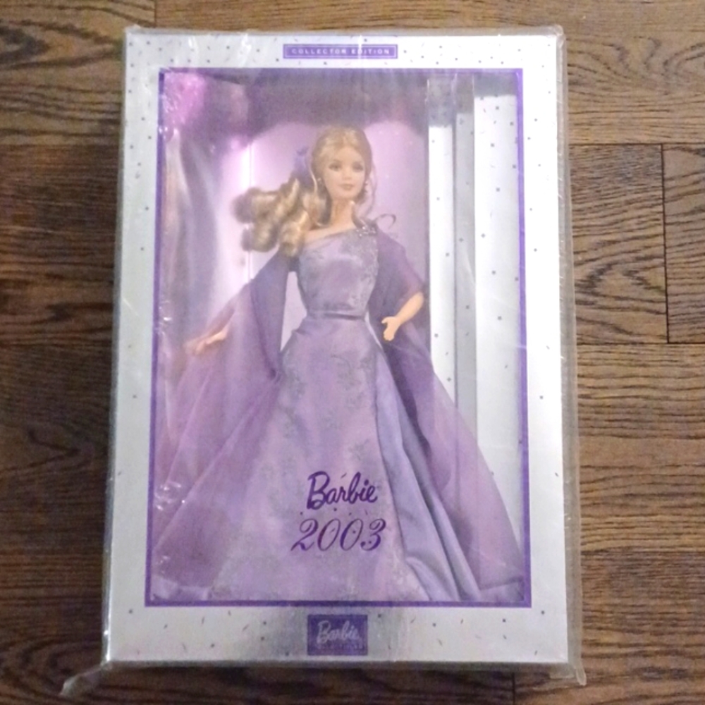 2003 Barbie Purple Lilac Lace One Shoulder Holiday Gown Doll Mattel #B0144